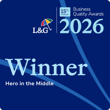 L&G Business Quality Awards 2026 — Hero in the Middle Winner