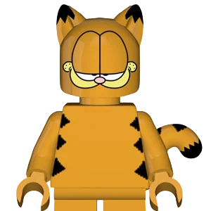 Matthew’s LEGO minifig: Garfield