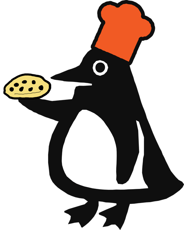 Penguin chef cookie