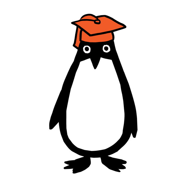 Penguin in a graduation cap