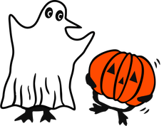 Penguins at Halloween