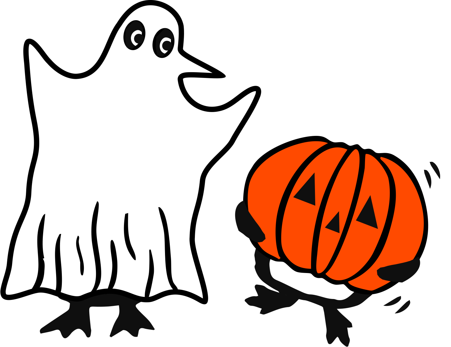 Penguins at Halloween