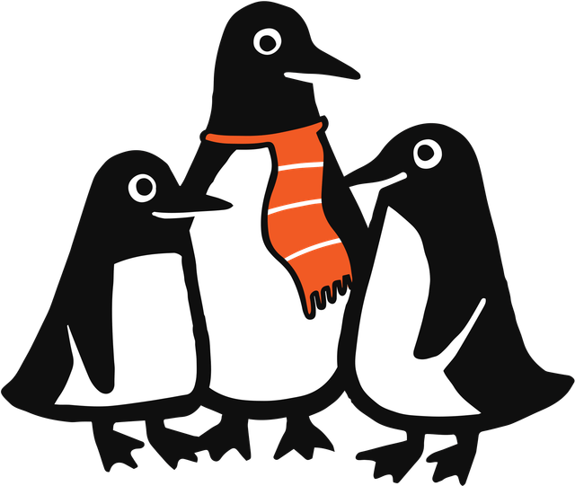 penguin snuggling