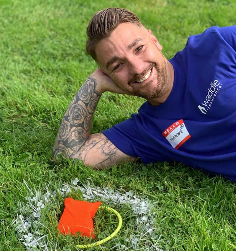 Waddle team beanbag toss game