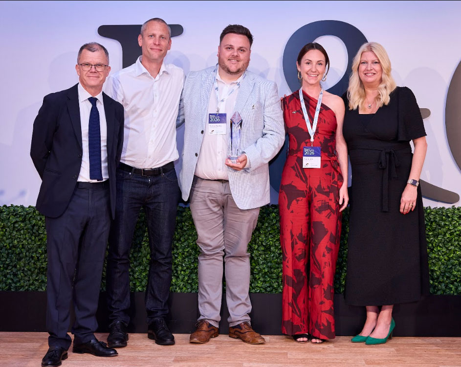 Waddle team celebrating at the L&G Business Quality Awards 2026