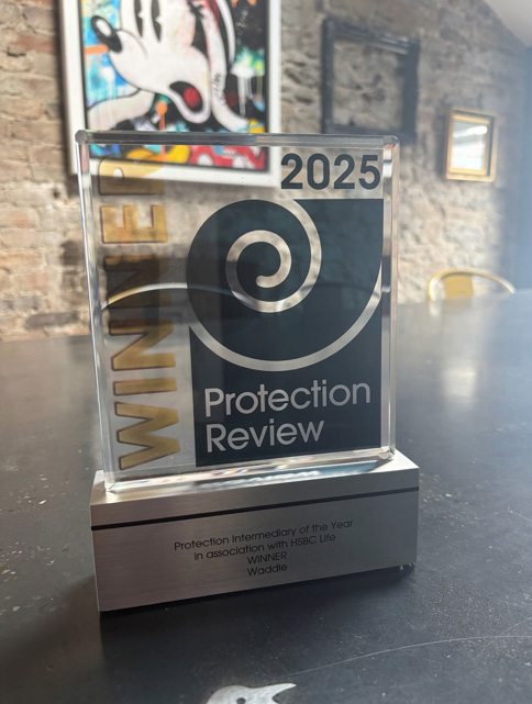 Protection Review Awards 2025 trophy for Protection Intermediary of the Year
